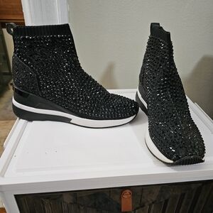 Michael Kors Black Studded Sneakers